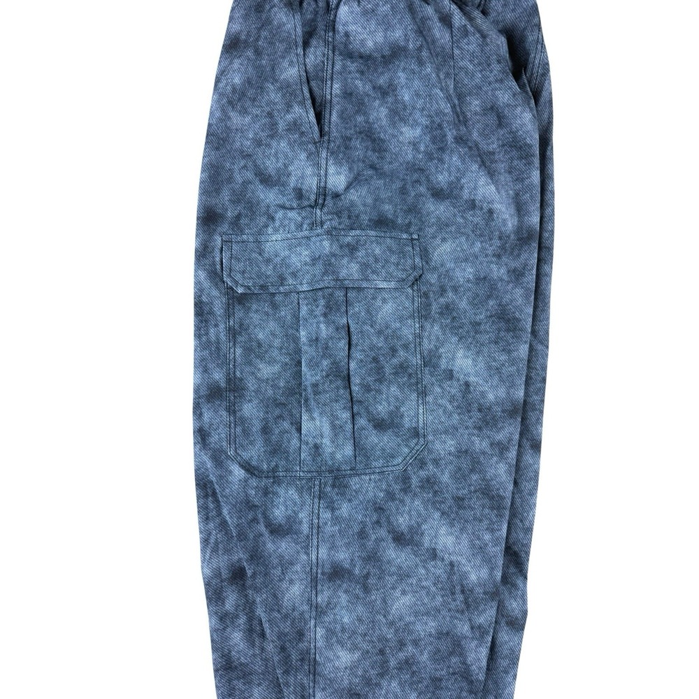 Halara Womens Cargo Jogger Pants Blue Acid Wash Stretch Casual Size L - Picture 10 of 13